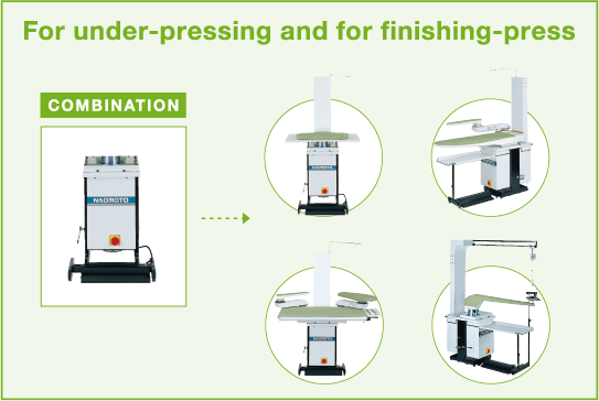 For under-pressing and for finishing-press