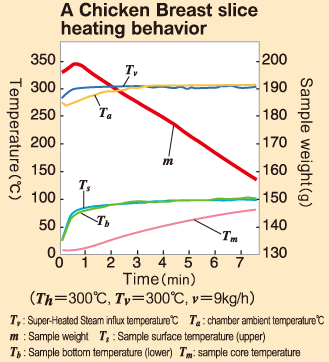 A Chicken Breast slice heating behavior